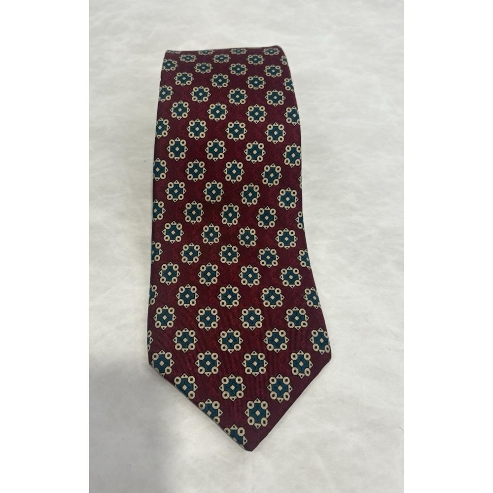 Vintage Wimbledon Collection By Racquet Club Silk Tie Made in Italy Geometric
